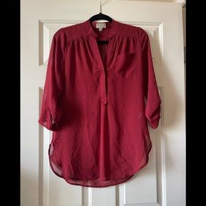 Necessary Clothing Red Blouse
